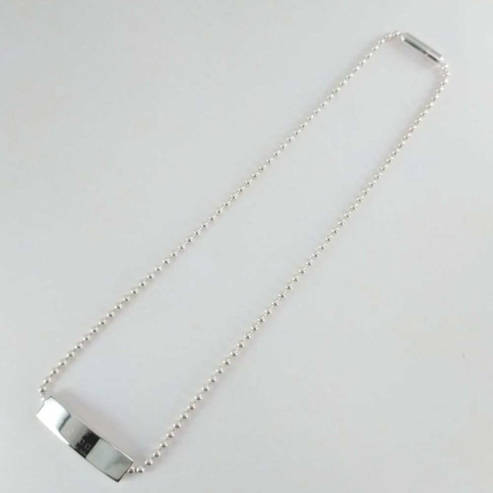Gucci Silver ID Plate Ball Chain Double Wrap Bracelet/Choker - Picture 7 of 8